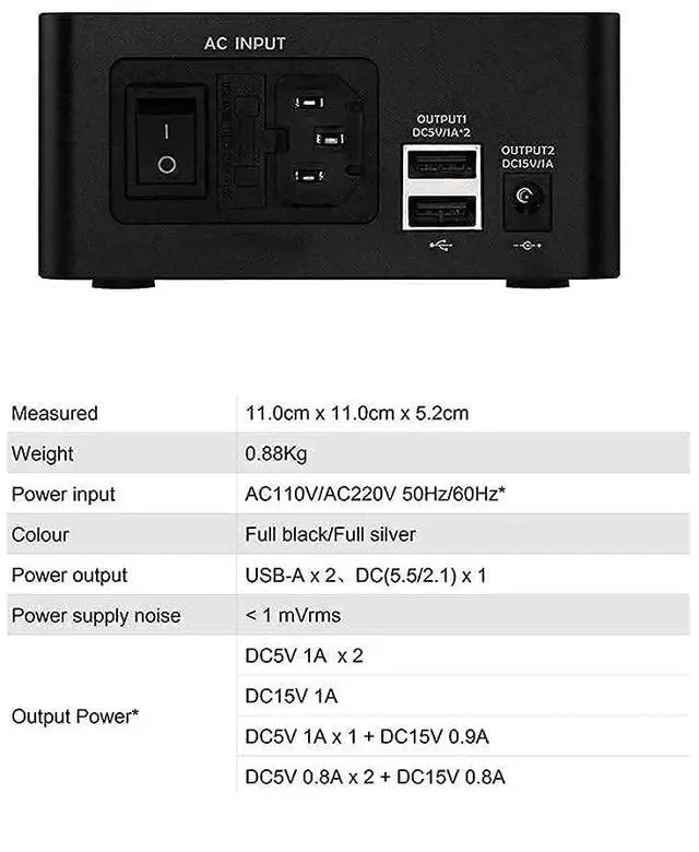 Alt view image 2 of 6 - P50 Linear Power Supply - 5V 1A and 15V 1A Ultra Low Noise for HiFi Audio D50III/DX3 Pro+/E50/A50III