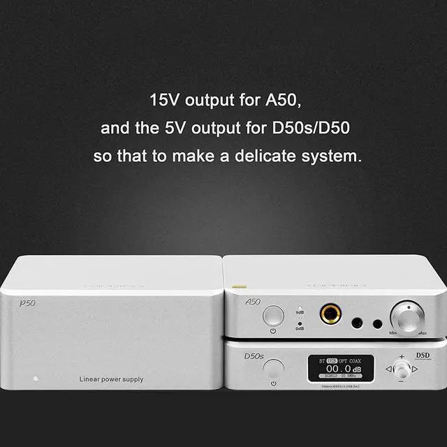 Alt view image 5 of 6 - P50 Linear Power Supply - 5V 1A and 15V 1A Ultra Low Noise for HiFi Audio D50III/DX3 Pro+/E50/A50III