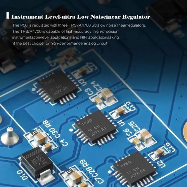 Alt view image 6 of 6 - P50 Linear Power Supply - 5V 1A and 15V 1A Ultra Low Noise for HiFi Audio D50III/DX3 Pro+/E50/A50III