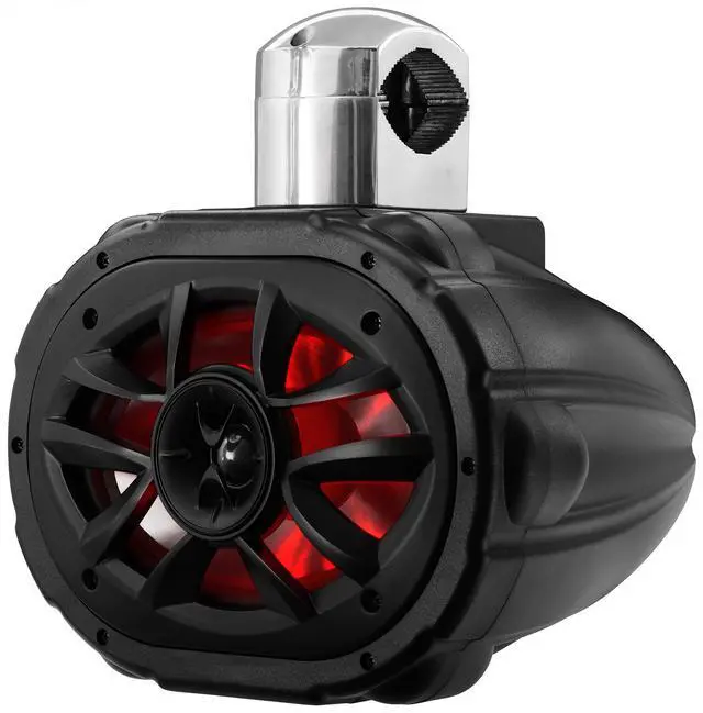 Alt view image 4 of 6 - MRWT69RGB Marine Waketower Speaker System - 600 Watts Of Power, 6 x 9 Inch, Full Range, 2 Way, Multi-Color LED Illumination, Marine grade, Weatherproof, Sold Individually