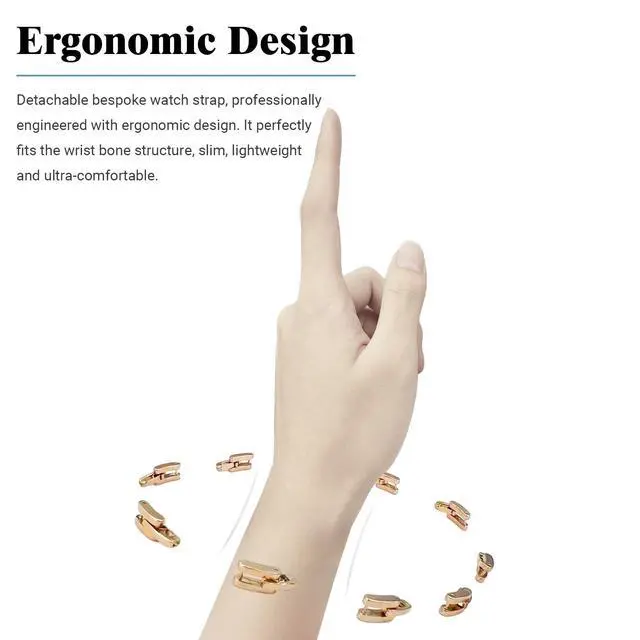 Alt view image 2 of 6 - Men & Women Smart Bracelet, Fitness Tracker/Wristband, All-Day Sleep Monitoring, Multiple Sports Modes, Long Battery Life, Easy Mobile Control, Free Android & iOS Apps (Gold)