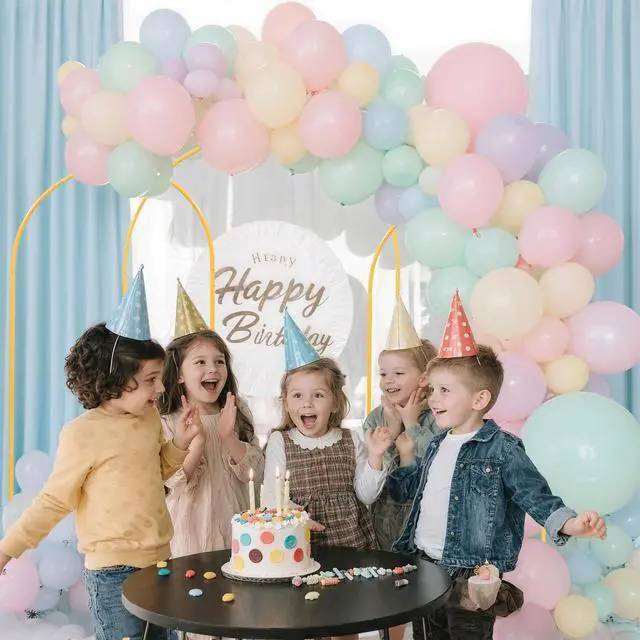 Alt view image 5 of 6 - Arch Backdrop Stand 7.2FT, 6.6FT, 6FT Set of 3 Gold Metal Wedding Balloon Arch Stand for Birthday Anniversary Graduation Ceremony Opening Ceremonies Christmas New Year Garden Decorations