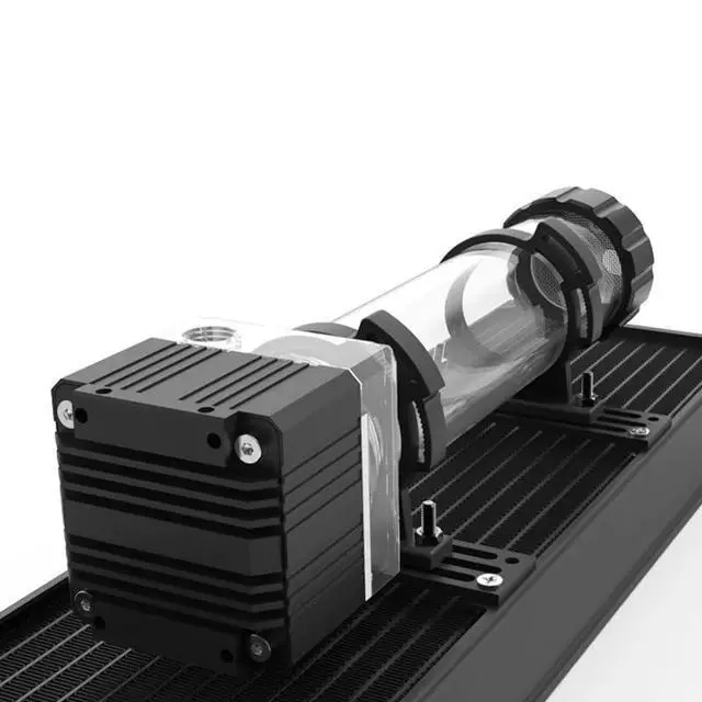 Alt view image 4 of 6 - Dracaena.io High Flow 780L/H PC Water Pump Reservoir Combo, 12V 18W Brushless Microprocessor Pump, 56m Head, G1/4 Thread, Acrylic+POM Tank 100ml, 4-Pin Connector, Black