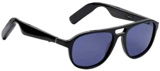 Main image of Lucyd Commander Smart Sunglasses for Men & Women - Wireless Smart Glasses with Open Ear Speakers and Microphone, Polarized UV400 Lenses - Black, Navy Blue (Standard)