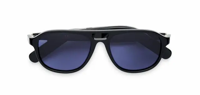 Alt view image 2 of 6 - Lucyd Commander Smart Sunglasses for Men & Women - Wireless Smart Glasses with Open Ear Speakers and Microphone, Polarized UV400 Lenses - Black, Navy Blue (Standard)