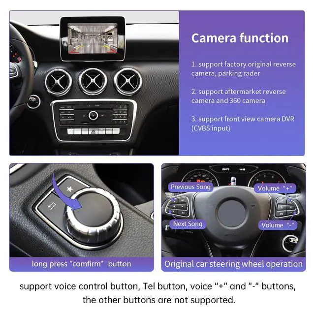 Alt view image 5 of 6 - Wireless CarPlay Interface Decoder for Mercedes-Benz NTG5.0 | For B/C/E/G/S/V/GLC/CLA/GLA/GLE/GLS Class (2015-2018), Support Wireless Carplay, Android Auto, MirrorLink