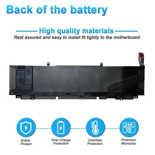 Alt view image 4 of 6 - 97Wh XG4K6 Laptop Battery Replacement for Dell XPS 17 9700 9710 9720 9730 Precision 5750 5760 5770 Series P92F P92F001 P92F002 P92F003 01RR3 F8CPG 0F8CPG OF8CPG 5XJ6R KVPMY KRDHV 3ICP7/54/65-2