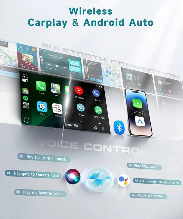 Alt view image 4 of 6 - 4 Core 4+64G Android Car Stereo for Toyota Corolla E120 2003-2007/E130 2005-2008 with DSP Carplay Android Auto, 7" 1280P Touchscreen Radio with Bluetooth 5.0 FM/RDS GPS Wifi SWC Backup Camera