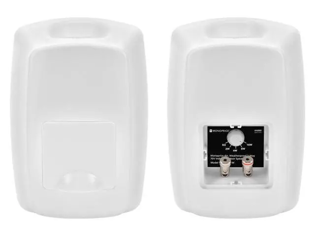 Alt view image 4 of 6 - WS-7B-42-W 4in. Weatherproof 2-Way 70V Indoor/Outdoor Speaker for Use in Whole Home Audio Systems, Restaurants, Bars, Retail Stores, Patio, Poolside, Garage, White (Each)