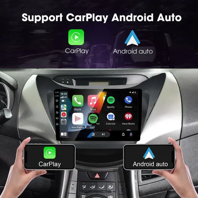 Alt view image 3 of 6 - for 2011 2012 2013 Hyundai-Elantra-Radio,with Wireless Carplay&Android Auto | 2G RAM 32G ROM,1280x720 HD Touch Screen Head Unit Bluetooth USB FM RDS