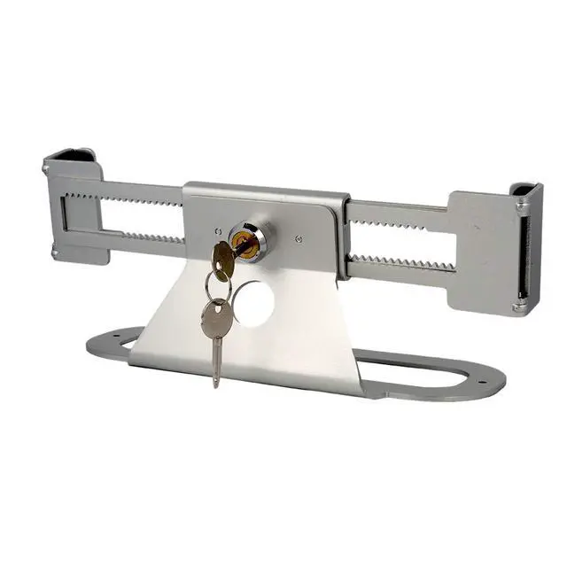 Alt view image 3 of 5 - Full Metal Laptop Security Lock Adjustable Laptop Locking Station for MacBook & Surface (12-18), Laptop Desk Mount with 2 Keys