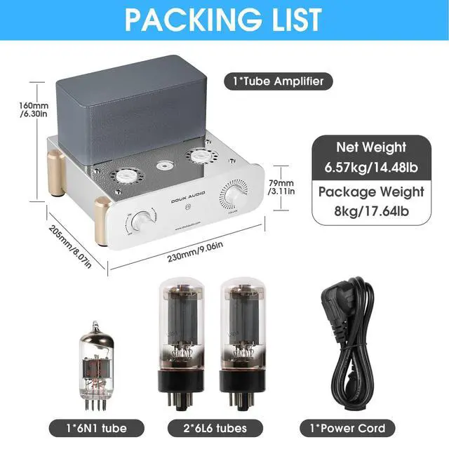 Alt view image 5 of 6 - F5 Pure Class A HiFi Vacuum Tube Amplifier - Single-Ended Stereo Amp for Home Audio System with RCA Inputs
