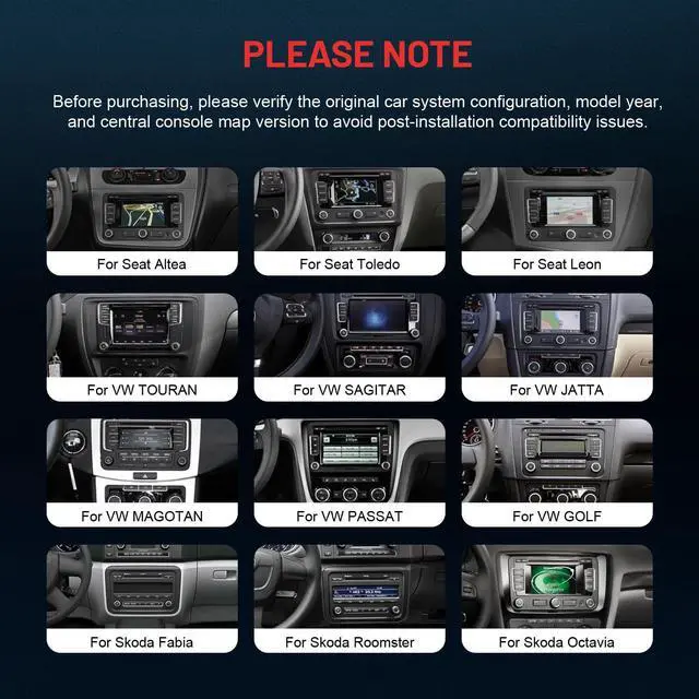 Alt view image 2 of 6 - Stable Linux System 7" Car Stereo for VW Golf Passat Jetta Tiguan,Plug & Play Retains Original Screen & Buttons,Wireless CarPlay & Android Auto,Double Din Radio with Backup Camera