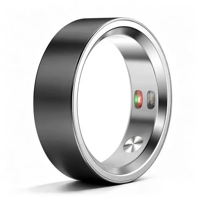 Main image of Smart Rings for Men, Exclusive Vibration Alerts Ring with Fitness, Sleep Monitoring, Step Counting, HR Tracker Ultra-Thin, No APP Fee, 5ATM Waterproof AI Smart Ring for iOS & Android (Black, 9)