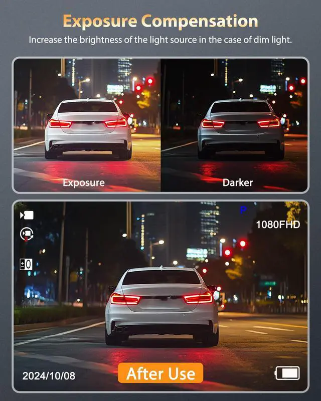 Alt view image 5 of 6 - 4 Channel Mirror Dash Cam 1080P Front and Rear/Inside 12 Touch Screen HD Rearview Mirror Dash Cam with G-Sensor GPS Parking Monitor Built-in WiFi