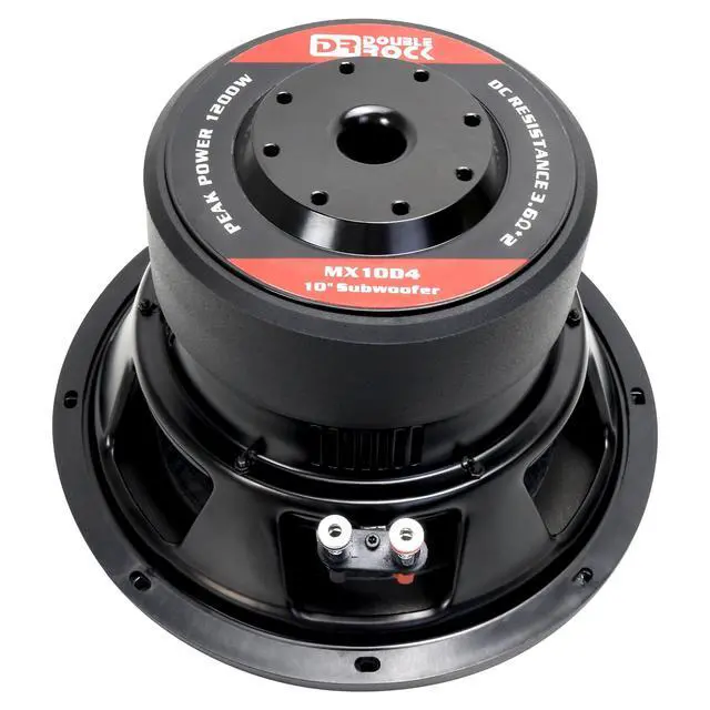 Alt view image 5 of 6 - MX10D4 10" Car Subwoofer| Dual 4 Ohm| 1200W Max Power | 1200W peak | 2.5in copper coil & airflow cooling prevent overheating | Ideal for bass lovers