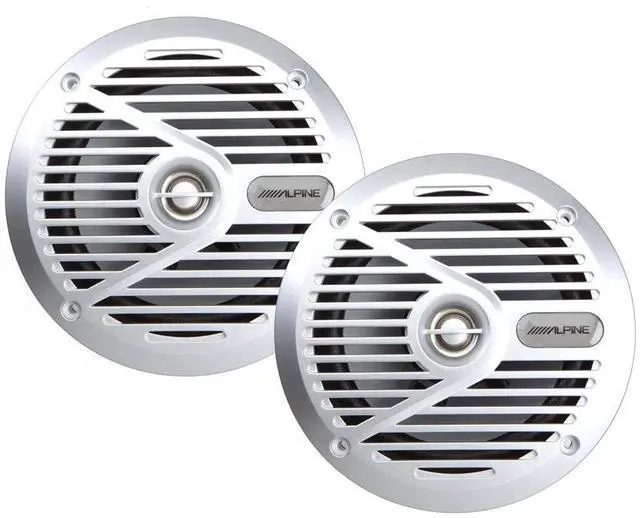 Main image of SPS-M601 110W 6-1/2" 6.5" 2-Way Type-S Marine Coaxial Speakers - Silver