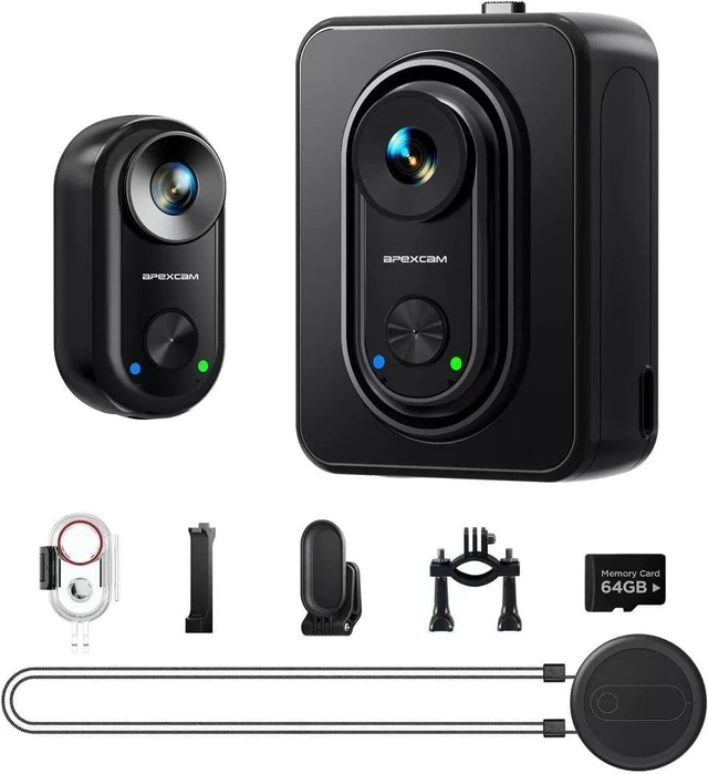 Main image of K70 4K Mini Body Camera with 64GB Card POV Action Camera Portable Thumb Wearable Sport Camera WiFi EIS 30M Waterproof Underwater Hands-Free Cam with Magnetic Mount for Vlogging Motorcycling
