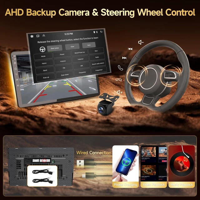 Alt view image 5 of 6 - 8Core 4G+64G Android 13 Car Stereo for Hyundai Elantra 2014 2015 2016 | 9inch IPS Touch Screen for Elantra with Wireless CarPlay,Android Auto,Bluetooth,FM,GPS,WiFi,SWC,Camera