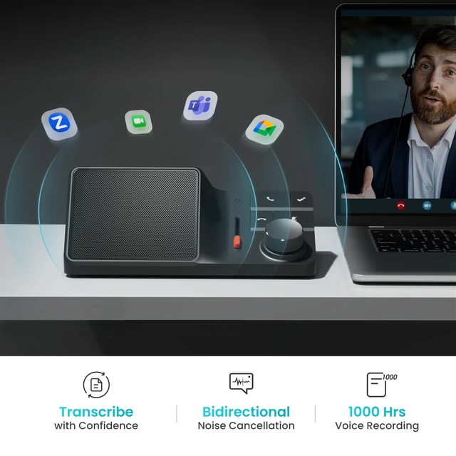 Alt view image 4 of 6 - H1E USB C Docking Station with AI Voice Recorder, Free Transcription & Summarization, 4K HDMI, 1Gbps Ethernet, 5Gbps Data Transfers, 83W PD, Laptop Docking Station for Windows/Mac/ChromeOS (H1E)