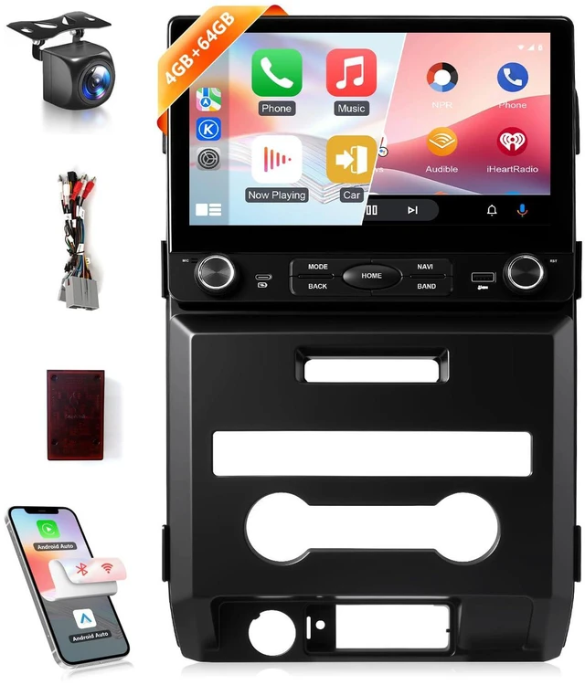 Main image of 8Core Car Stereo for Ford F150 2009 2010 2011 2012 (Manual A/C), 10.2" Touch Screen for F-150 Car Play Radio Wireless CarPlay Android Auto 5G WiFi/FM RDS/DSP/HiFi/GPS Navi/Camera/MIC, 4G+64G