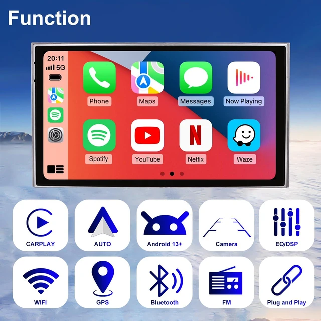 Alt view image 3 of 6 - 5GWiFi Car Radio for Subaru Forester 2002 2003 2004 2005 2006 2007 2008, 6.83inch Forester Stereo with Apple CarPlay Android Auto, Upgrade Touchscreen Headunit Radio Bluetooth GPS Backup Camera FM SWC