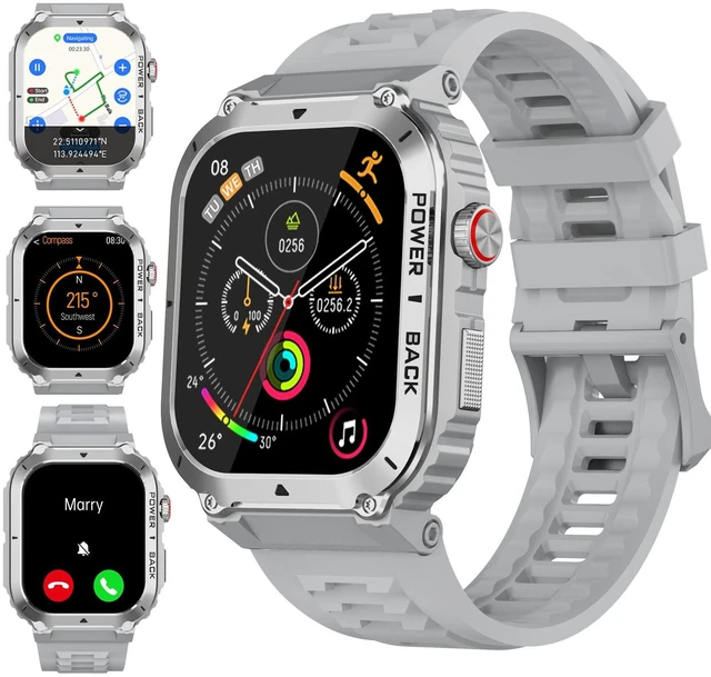 Main image of Military Smart Watch with GPS and Map(Answer/Make Call), Smartwatches with Health Monitor, Compass/Altitude/Air Pressure,100+ Sport Modes, Fitness Tracker for Android/iPhone (with GPS+Map, Gray)