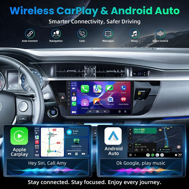 Alt view image 2 of 6 - Android 15 Car Radio Stereo for Toyota Corolla 2014-2016 | 10-Inch 1280*800 IPS Touchscreen Upgrade Wireless Carplay Android Auto Bluetooth5.0 GPS 5G WiFi 1080P Backup Camera FM SWC