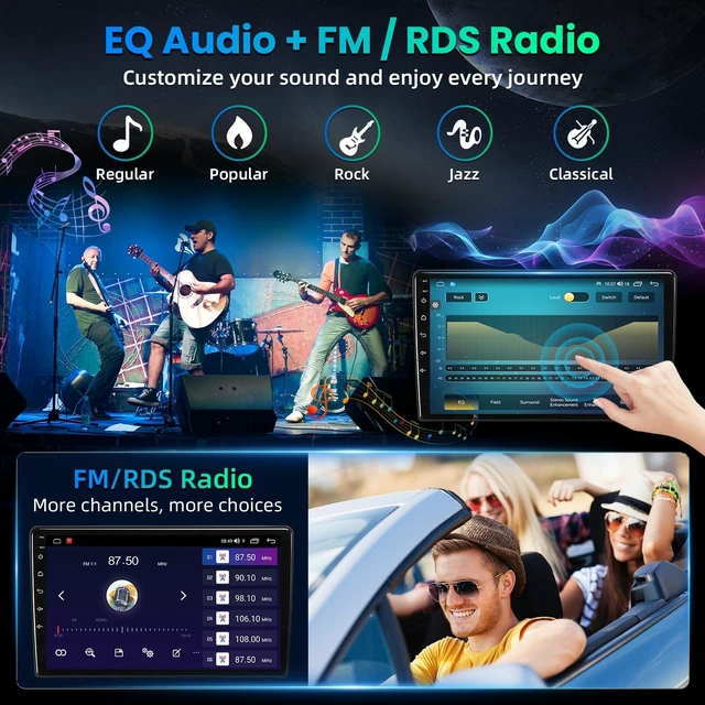 Alt view image 6 of 6 - Android 15 Car Radio Stereo for Toyota Corolla 2014-2016 | 10-Inch 1280*800 IPS Touchscreen Upgrade Wireless Carplay Android Auto Bluetooth5.0 GPS 5G WiFi 1080P Backup Camera FM SWC