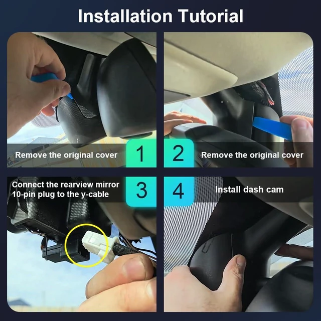 Alt view image 6 of 6 - 4K Dash Cam Suitable for Jeep Grand Cherokee 2018-2021 & SRT (HD2-D7600), OEM Factory Look, UHD 2160P Video, Built-in WiFi & APP, Loop Recording, Gravity Sensor, Easy to Install, 64GB Card