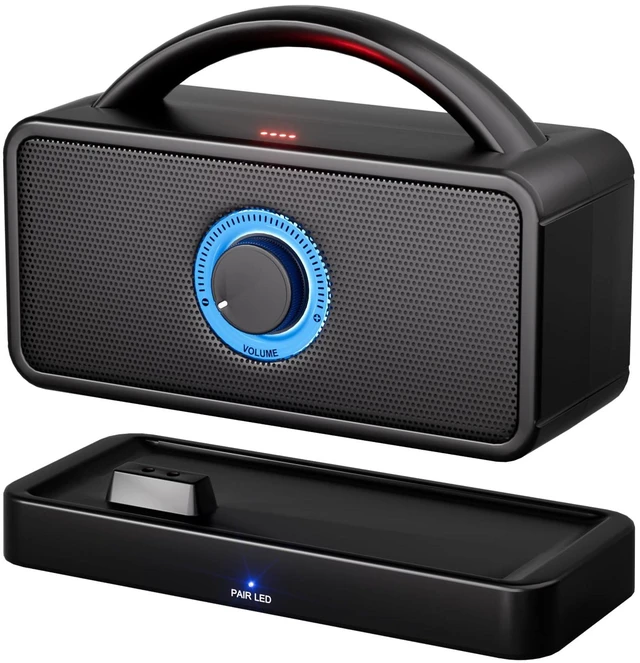 Main image of 5.8 GHz Wireless TV Speakers for Hard of Hearing Seniors, Portable TV Speakers for Smart TV, No More Struggling for Volume, No Sound Lag, 5 Cables Include to Connect TV
