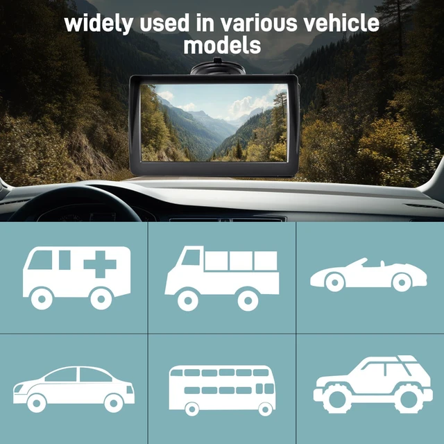Alt view image 5 of 6 - GPS Navigator for Car Truck RV - 7'' HD Touchscreen Navigation System, Latest 2026 Maps Free Updates, Speed & Red Light Warning, Turn-by-Turn Voice Guidance, GPS Navigation for All Cars