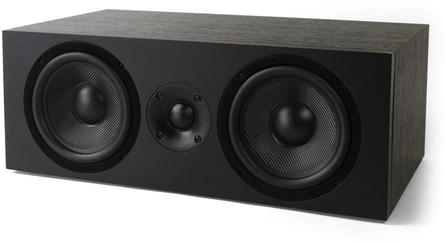 Main image of NEUMI CS5 Center Channel Speaker, Dual 5-Inch Woofers, Dark Wood | 1-inch tweeter, passive design, matches BS5 bookshelf speakers for home theater