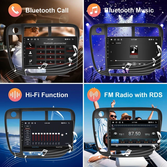 Alt view image 3 of 6 - 4Core+64G Car Radio for Honda Civic 1996-2001 with Wireless Carplay Android Auto, 9-Inch Touch Screen with GPS/WiFi/Bluetooth, FM RDS, Mirror Link, Backup Camera 2 din Radio for Honda