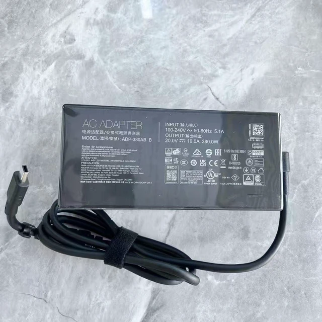 Alt view image 4 of 5 - Genuine ADP-380AB B Compatible with Asus ROG Strix G18 (2025) G815LX RTX5090 20V 19A Rectangle Connector 380W Power Charger ADP-380AB B Laptop Charger ac Adapter