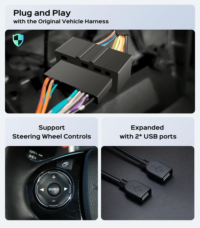 Alt view image 5 of 6 - Car Radio Stereo for Honda Accord 2013-2017, Wireless CarPlay Android Auto | 10.2 inch IPS HD touchscreen, 64G storage, 5G WiFi GPS navigation, phone link, Bluetooth, AM FM SWC, 1080P backup camera