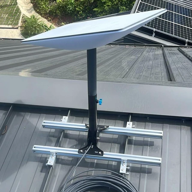 Main image of Starlink Mount for Standing Seam Metal Roof with Starlink Pipe Adapter | Adjustable Starlink Mounting Kit, Starlink Roof Mount for Starlink Gen 2, Starlink Pole Mount