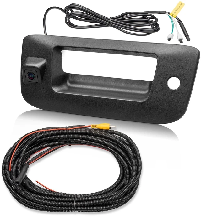 Main image of Tailgate Handle Reverse Backup Camera Fit for 2007-2014 Chevrolet Silverado GMC Sierra 1500 2500 HD IP68 Waterproof 150° View Angle Rear View Camera with Key Hole Replaces OE Number 22755305