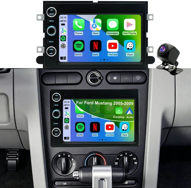 Main image of 5GWiFi Upgrade Car Radio for Ford Mustang 2005-2009, Edge 2007-2010, Expedition 2007-2014, Fusion 2006-2009, 7inch Touch Screen Car Stereo Wireless Carplay Android Auto GPS Bluetooth FM Backup Camera