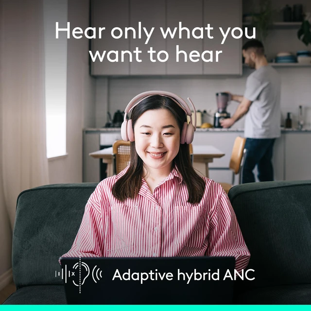 Alt view image 2 of 6 - Zone Wireless 2 ES Noise Canceling Headset - Rose | Adaptive Hybrid, Bluetooth connectivity, noise-canceling technology, Wireless