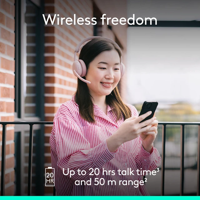 Alt view image 5 of 6 - Zone Wireless 2 ES Noise Canceling Headset - Rose | Adaptive Hybrid, Bluetooth connectivity, noise-canceling technology, Wireless