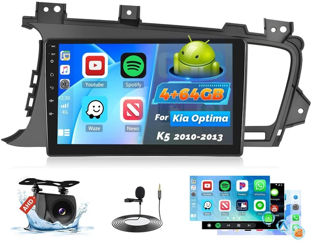 Main image of 4+64G Android 15 Car Radio for Kia Optima K5 2010 2011 2012 2013, 9 inch IPS Touch Screen for Optima K5 Car Stereo Wireless CarPlay Android Auto Bluetooth 5.0 32EQ DSP 1280 * 720 GPS SWC
