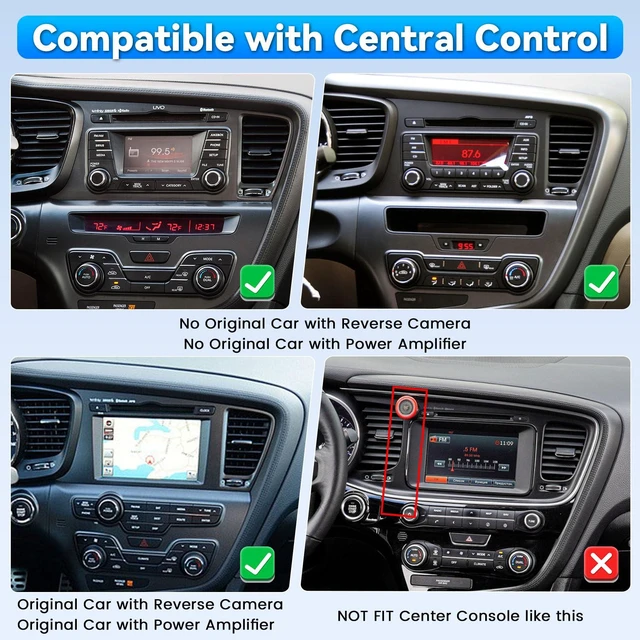 Alt view image 2 of 6 - 4+64G Android 15 Car Radio for Kia Optima K5 2010 2011 2012 2013, 9 inch IPS Touch Screen for Optima K5 Car Stereo Wireless CarPlay Android Auto Bluetooth 5.0 32EQ DSP 1280 * 720 GPS SWC