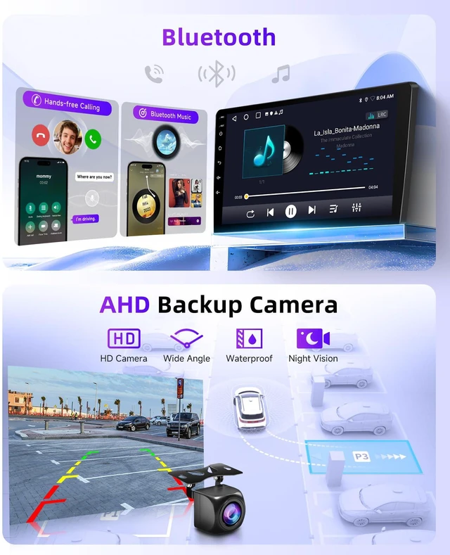 Alt view image 6 of 6 - Car Stereo Radio for Honda Civic 2006-2011 Support Wireless Carplay Android Auto 10.1'' HD 1080P Touchscreen with 5Ghz WiFi GPS Navigation EQ AHD Backup Camera FM/RDS Radio SWC 2G+64G