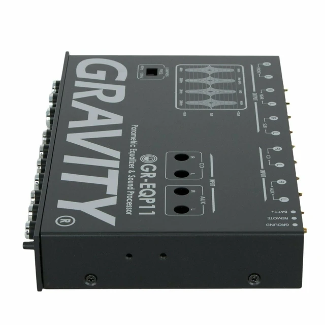 Alt view image 4 of 6 - GR-EQP11 Digital Bass Machine 1/2 Din 9V 4-Way Car Parametric Equalizer w/Front, Rear + Sub Output and Night Illumination