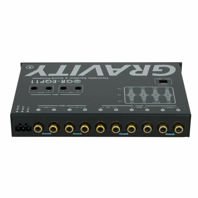 Alt view image 5 of 6 - GR-EQP11 Digital Bass Machine 1/2 Din 9V 4-Way Car Parametric Equalizer w/Front, Rear + Sub Output and Night Illumination