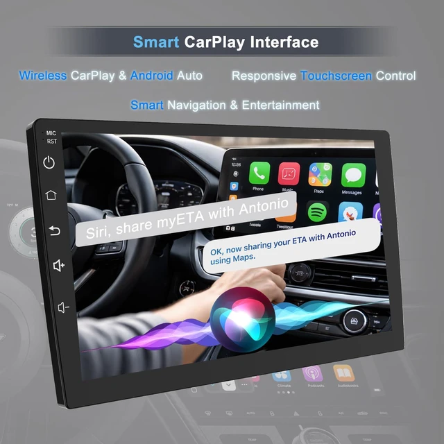 Alt view image 4 of 6 - CarPlay Android 15 Car Stereo for Toyota RAV4 20132018, 10.1" HD Touch Screen Radio, 4GB RAM 64GB ROM, Wireless CarPlay & Android Auto, Bluetooth, 5G WiFi, GPS, AM/FM, Backup Camera, SWC, DSP