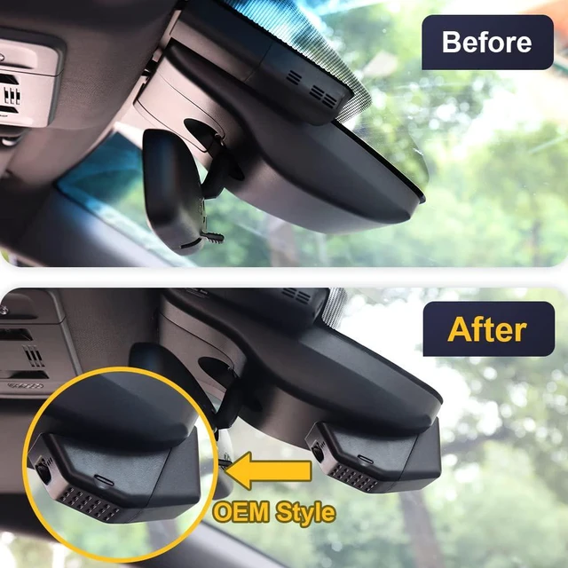 Alt view image 3 of 6 - Dual 2160P+1080P Dash Cam Adapts for Toyota RAV4 2019-2021 (Model A, No Vents) & Prime Plug-in Hybrid, OEM Style, 2 Way HD Video, WiFi & APP, Loop Recording, G-Sensor, Easy to Use, 128GB Card