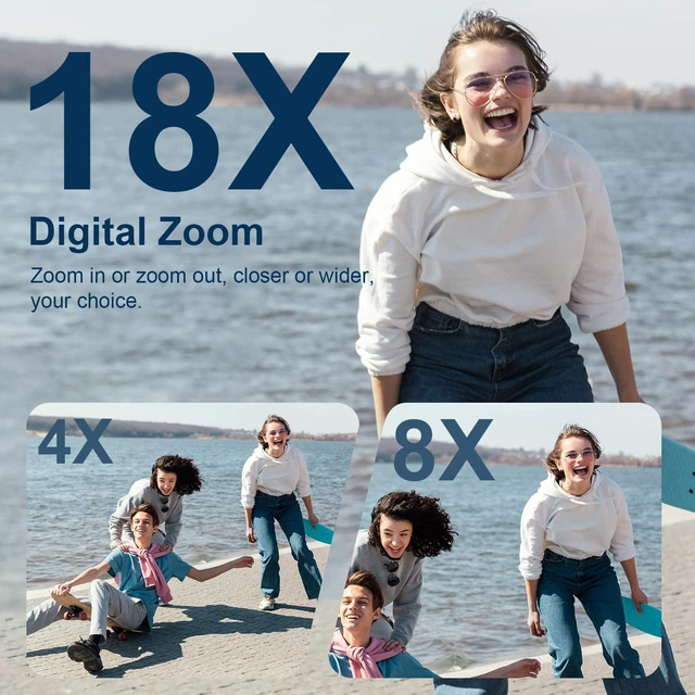 Alt view image 4 of 6 - 4K HD 80MP Camcorder Video Camera 18X Digital Zoom 3.0 IPS Screen Vlogging Camera for YouTube IR Night Vision Video Recorder with 32GB SD Card, 2 Batteries, Remote Control and Microphone