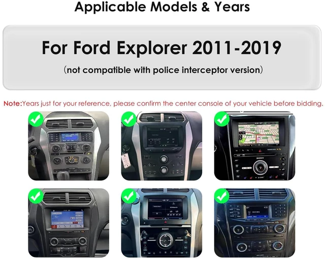 Alt view image 2 of 6 - Android 14 Car Stereo for Ford Explorer (2011-2019), 8Core 4G+64G GPS Navigation with 9.7 inch QLED Touchscreen via Carplay Android Auto EQ SWC Bluetooth5.4 USB TPMS OBD2